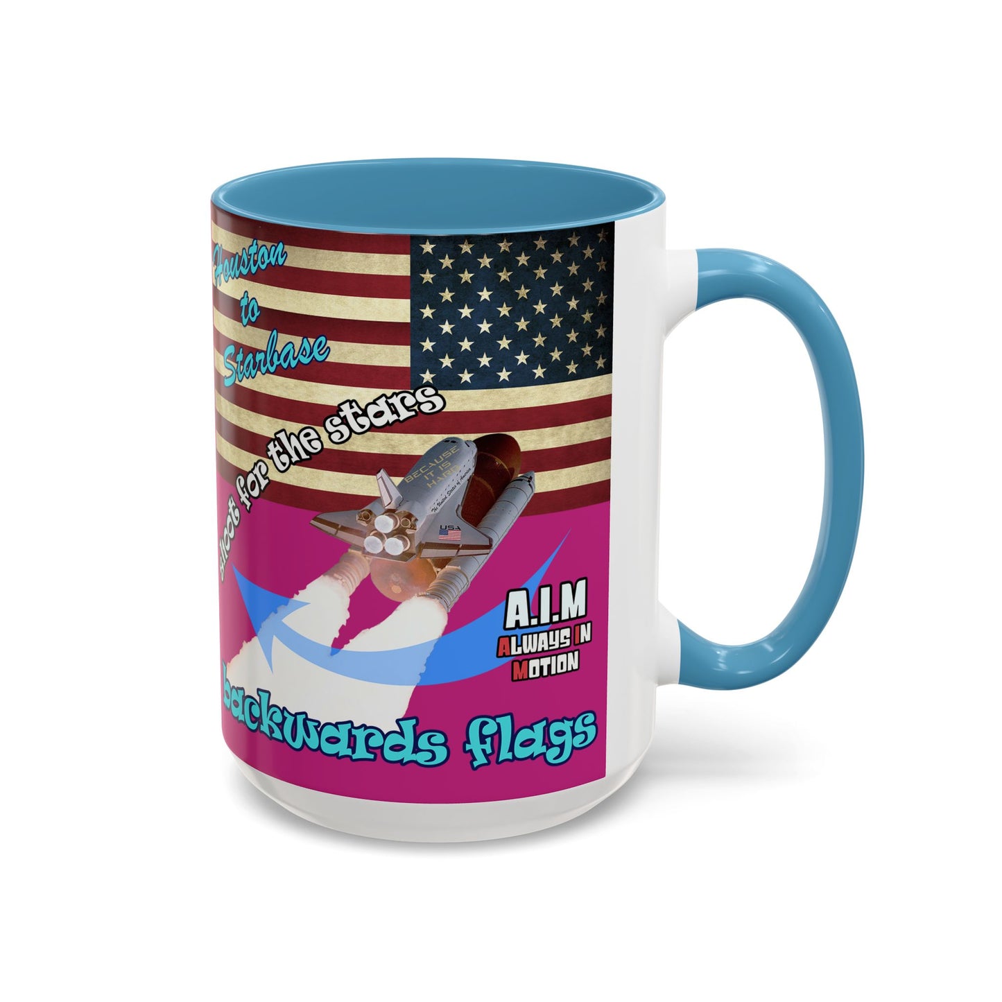 shoot for the stars - Accent Mug (pink)