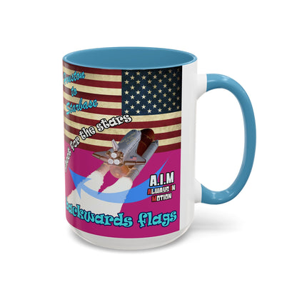 shoot for the stars - Accent Mug (pink)