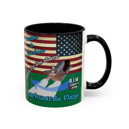 shoot for the stars - Accent Mug (dark green)