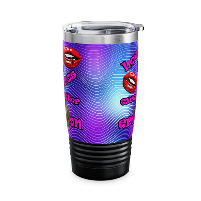 hoes b4 bros - Ringneck Tumbler, 20oz (purple wave)