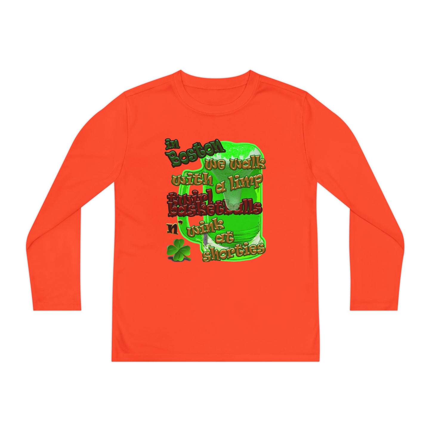 celtics logo - Youth Long Sleeve Competitor Tee
