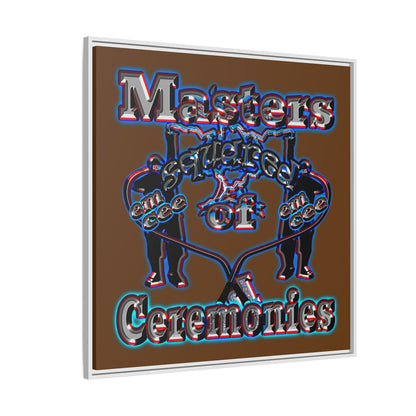 em cee squared - framed canvas art (brown)