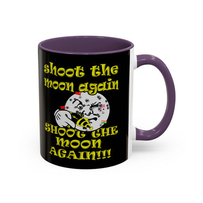 shoot the moon again - Accent Mug (black)