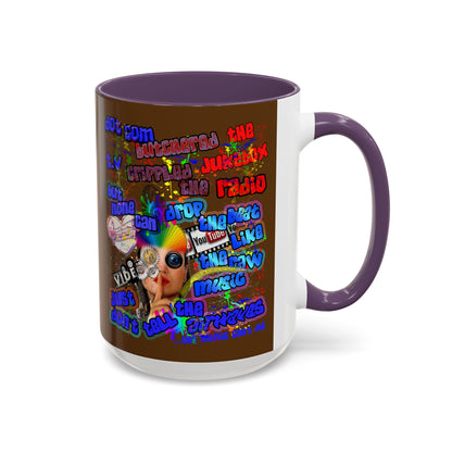 drop the beat - Accent Mug (brown)