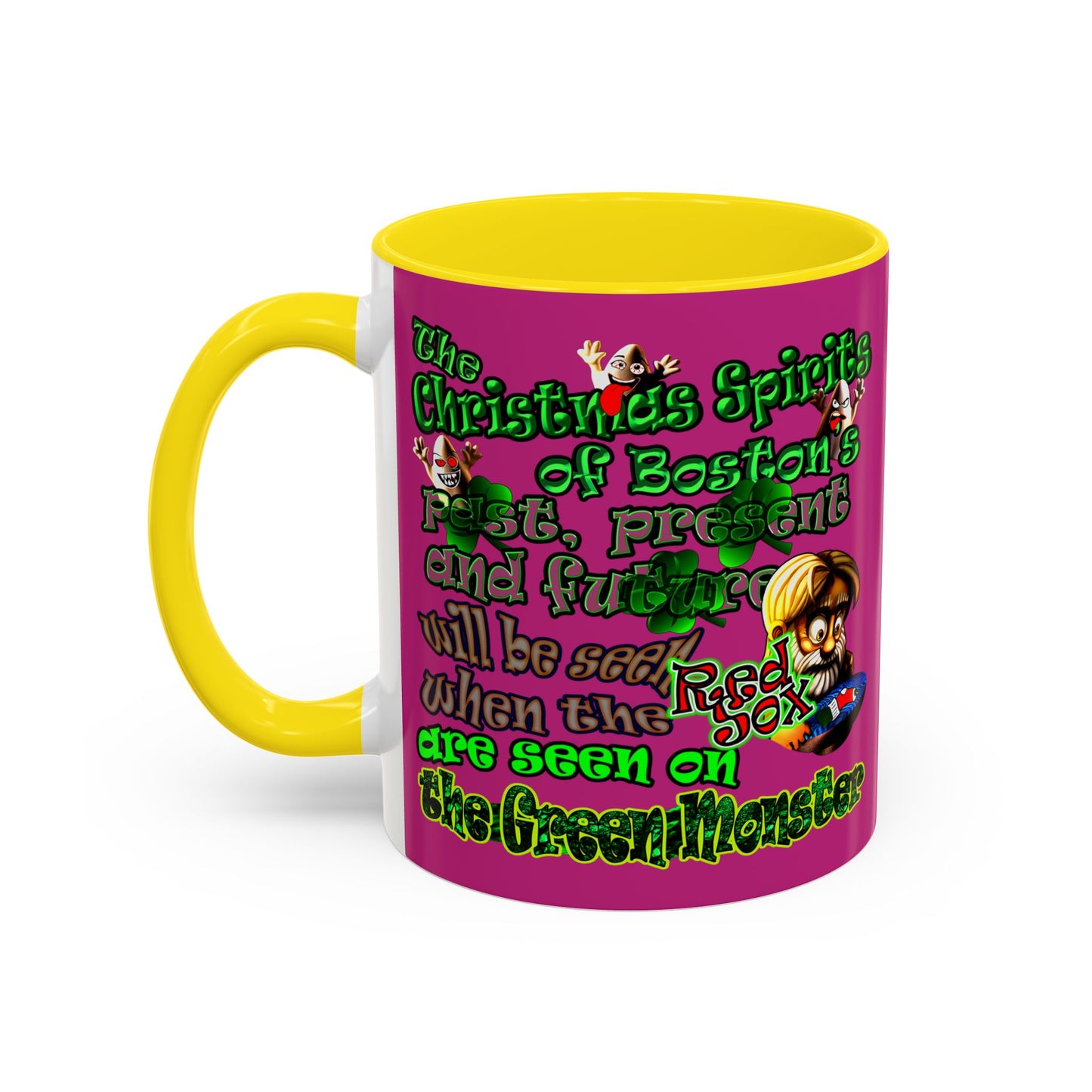 christmas spirits of boston - Accent Mug (pink)