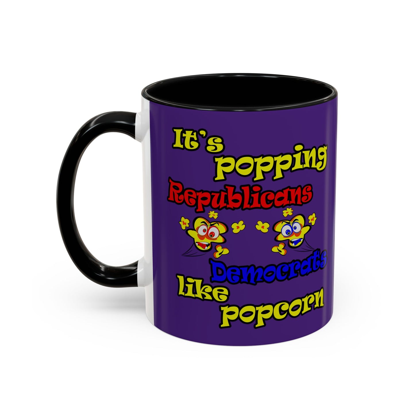 popping like popcorn - Accent Mug (purple)