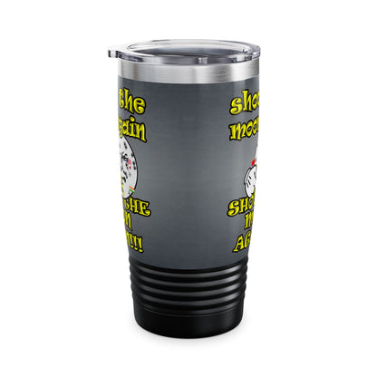 shoot the moon again - Ringneck Tumbler, 20oz (grey-light grey)