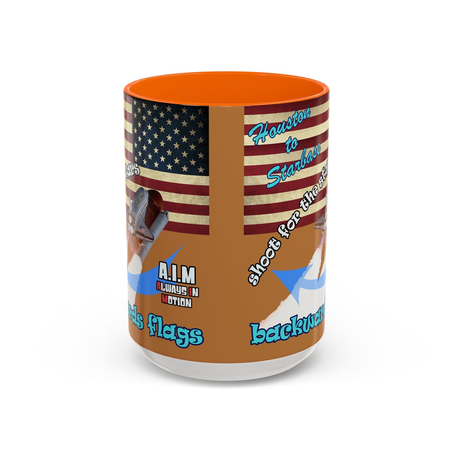 shoot for the stars - Accent Mug (light brown)