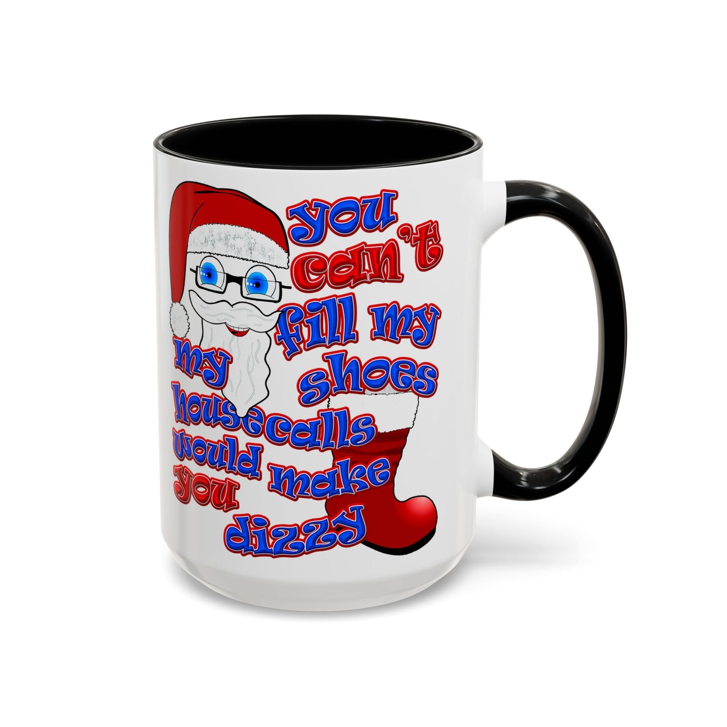 santa's shoes - Accent Mug (white)