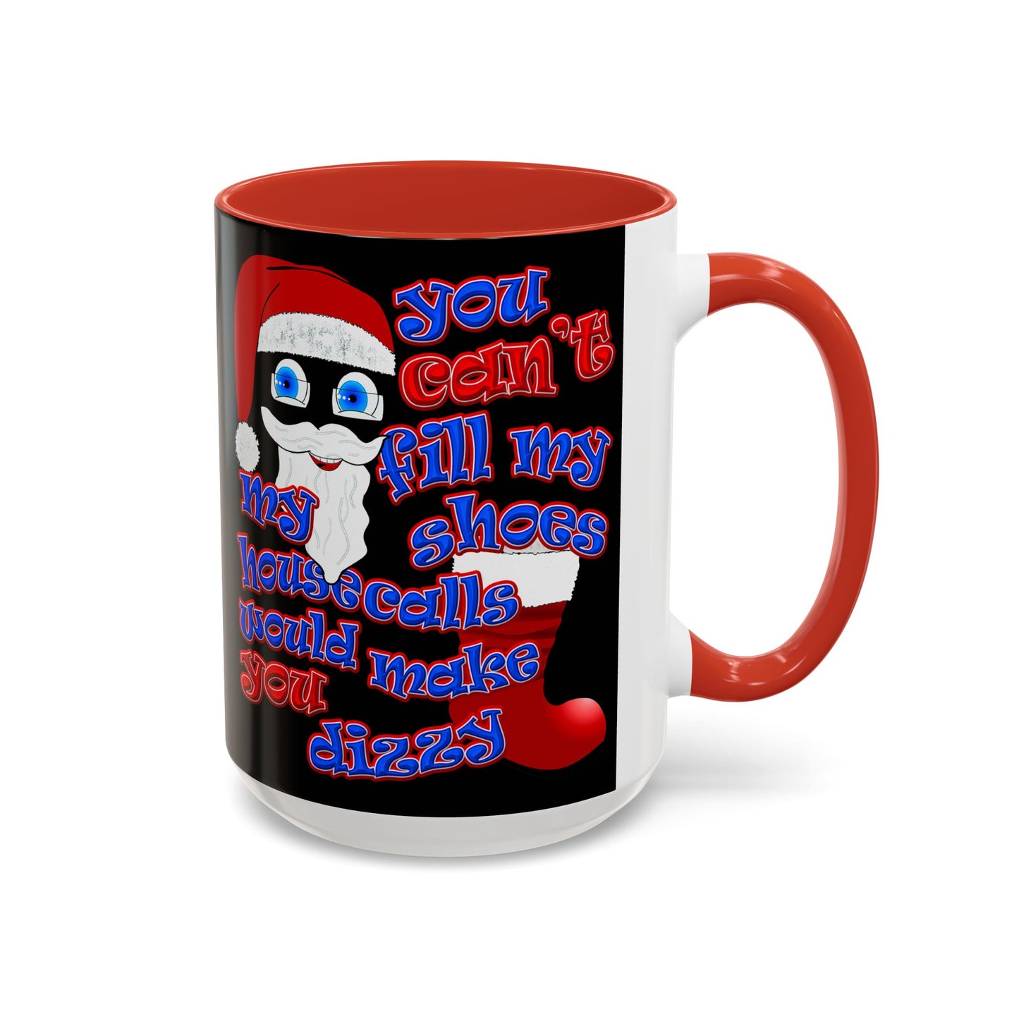 santa's shoes - Accent Mug (black)