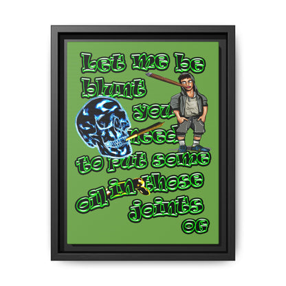 og - framed canvas art (green)