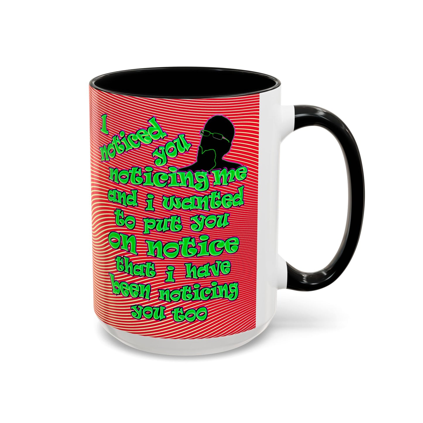 noticed you noticing - Accent Mug (yellow-orange wave)