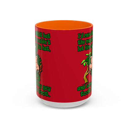 turtle race - Accent Mug (dark red)