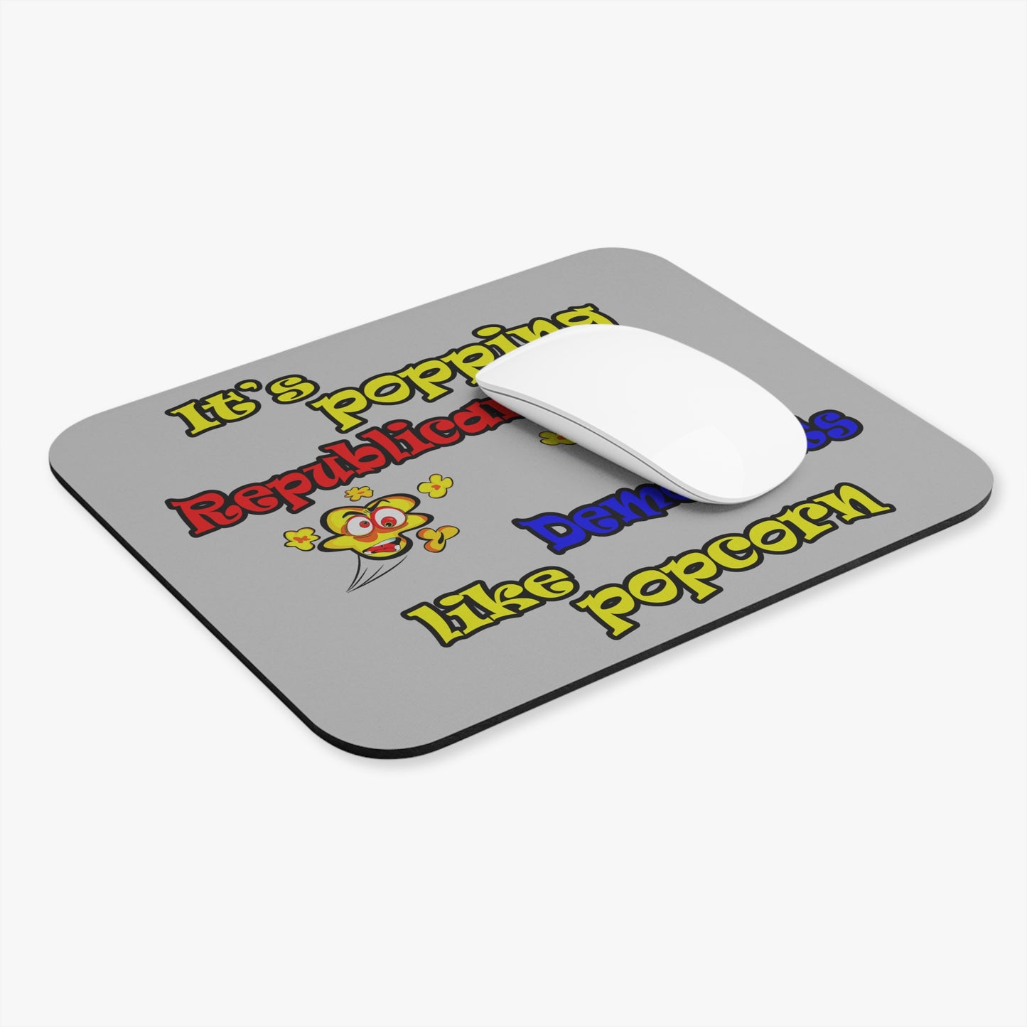 popping like popcorn - Mouse Pad (Rectangle) (light grey)