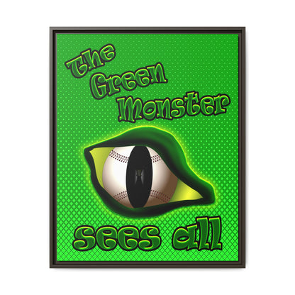 green monster - framed canvas art (logo green)