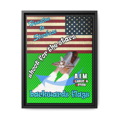 shoot for the stars - framed canvas art (logo green)
