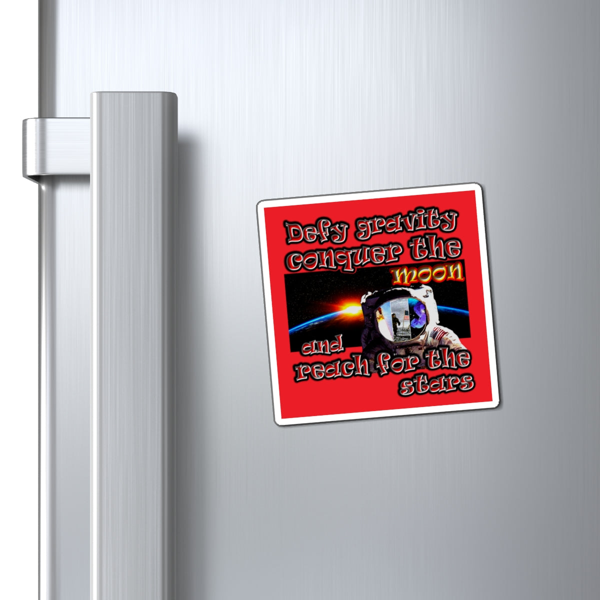 defy conquer reach - Magnets - (red)