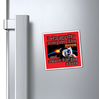 defy conquer reach - Magnets - (red)