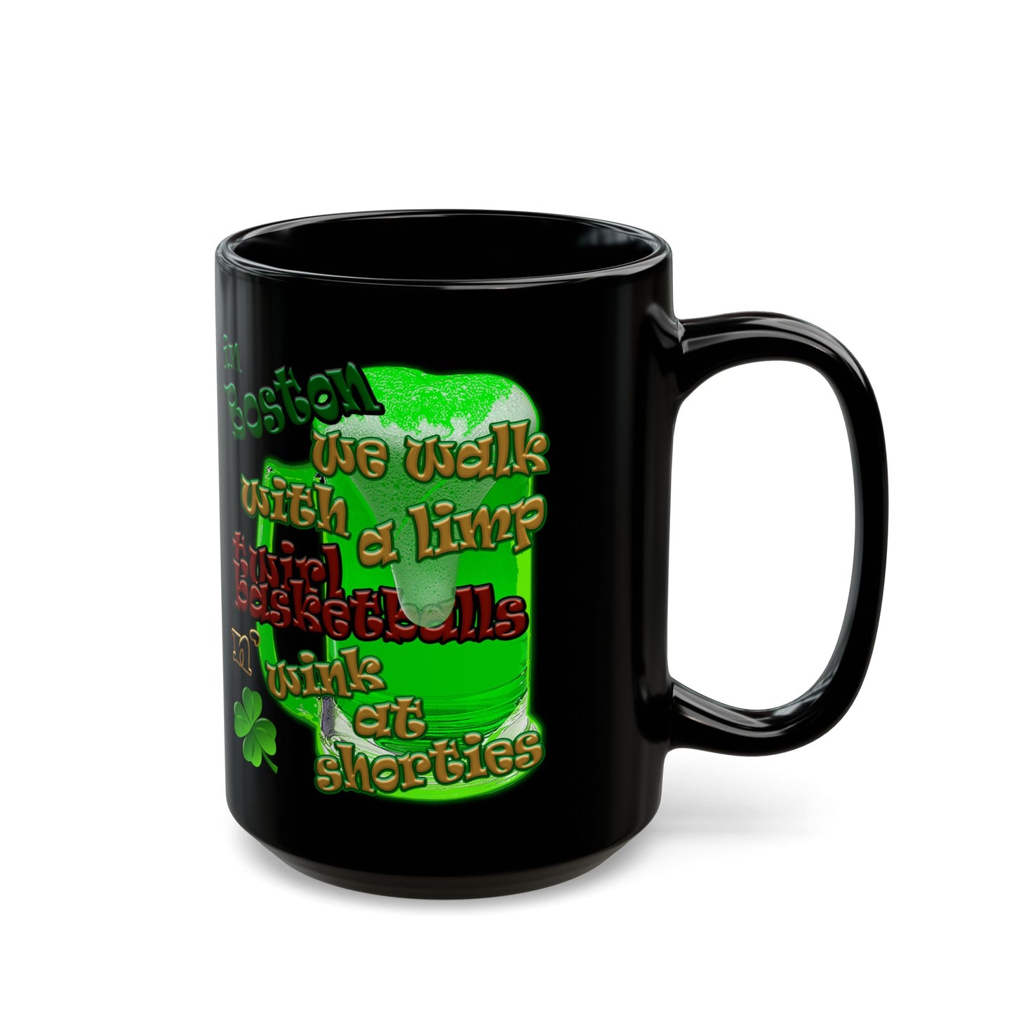 celtics logo - Black Mug (black)