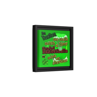 celtics logo - framed canvas art (logo green)