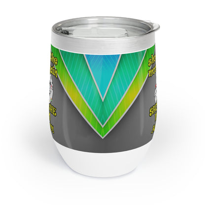 shoot the moon again - Chill Wine Tumbler (rainbow split)