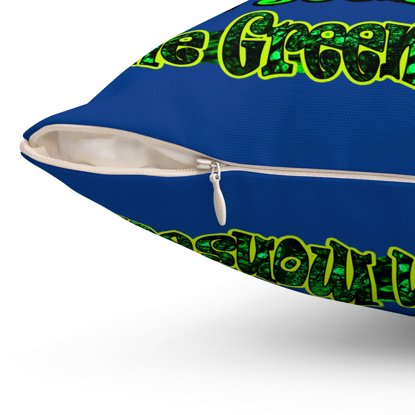 christmas spirits of boston - Spun Polyester Square Pillow - (dark blue)