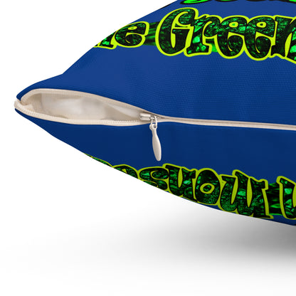 christmas spirits of boston - Spun Polyester Square Pillow - (dark blue)