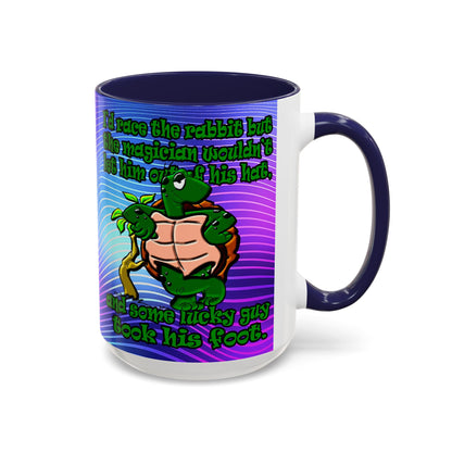 turtle race - Accent Mug (purple wave)