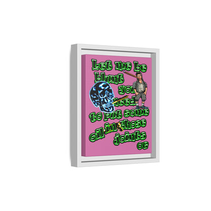 og - framed canvas art (light pink)