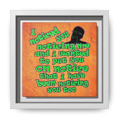 noticed you noticing - framed canvas art (burnt orange)