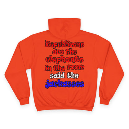 donkeys and elephants - Champion Hoodie