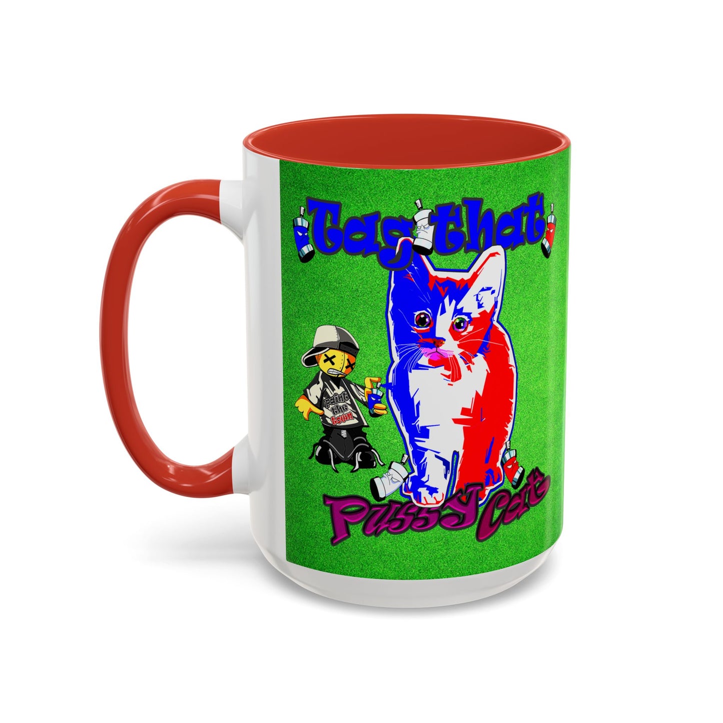 tag that - Accent Mug (green turf)