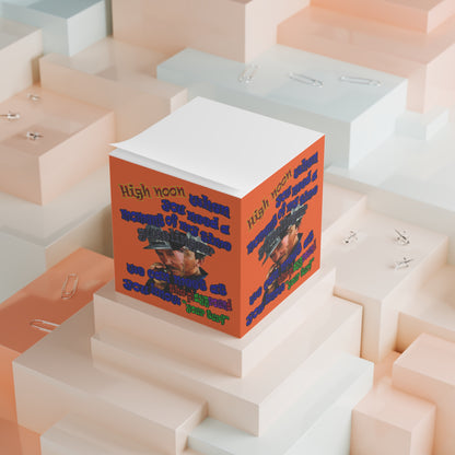 high noon - note cube (orange)