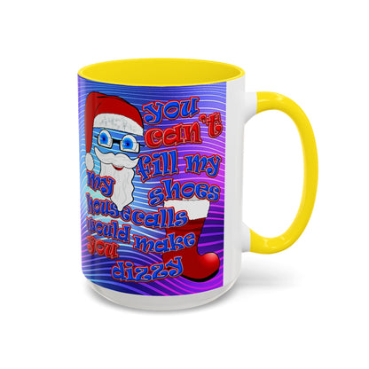 santa's shoes - Accent Mug (purple wave)