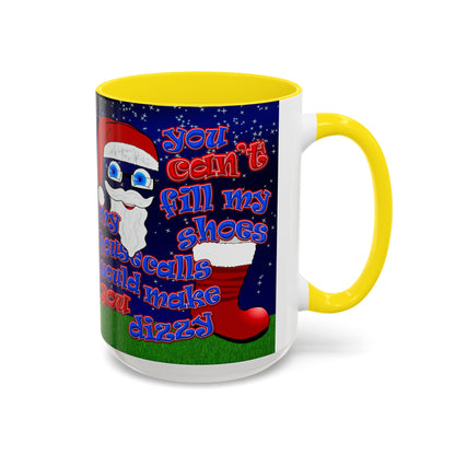 santa's shoes - Accent Mug ('snoops' background)