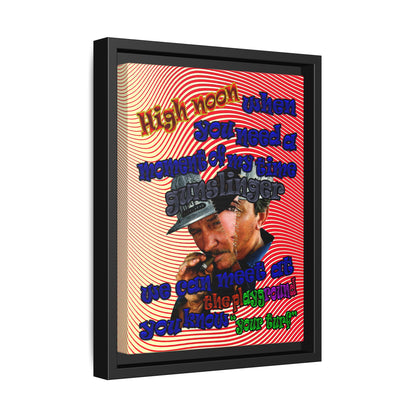 high noon - framed canvas art (yellow-orange wave)