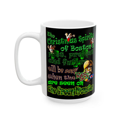 christmas spirits of boston - White Mug (black)