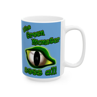 green monster - White Mug (light blue)
