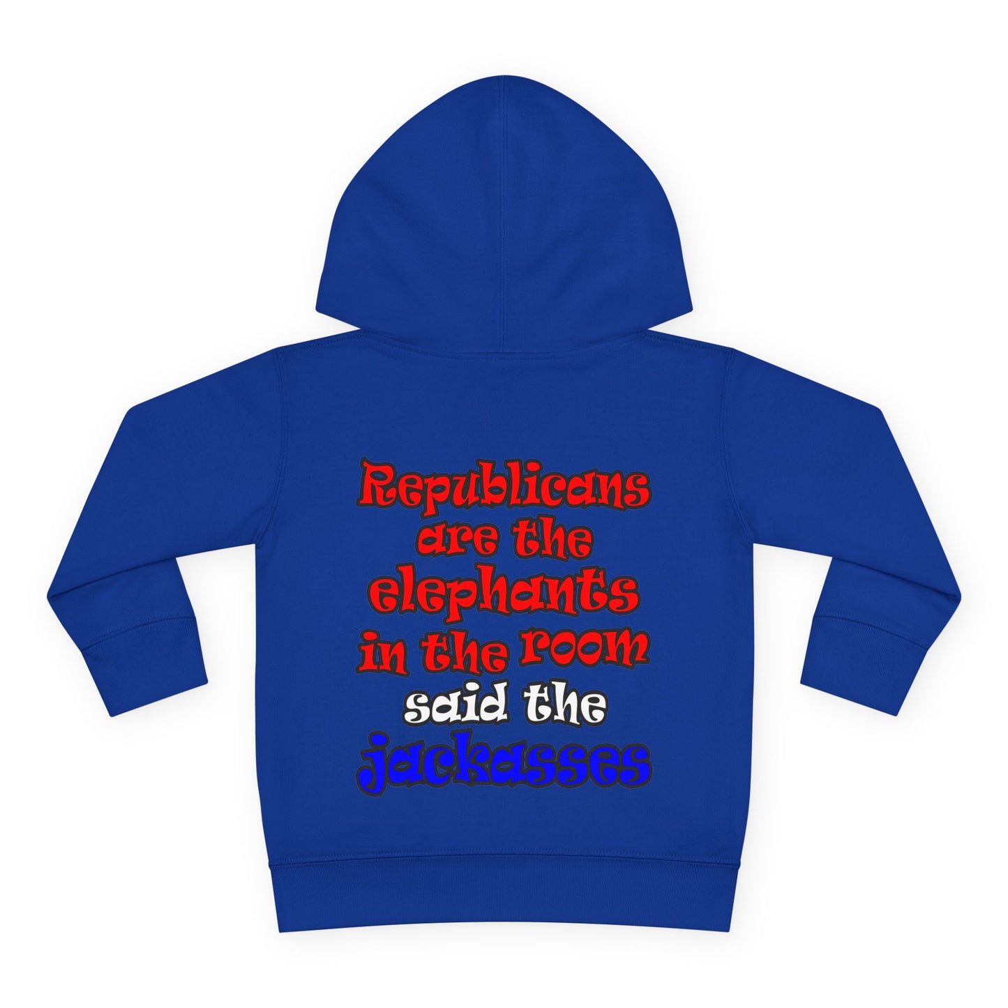 donkeys and elephants - Toddler Pullover Fleece Hoodie