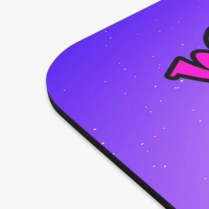 hoes b4 bros - Mouse Pad (Rectangle) (purple-pink wave)