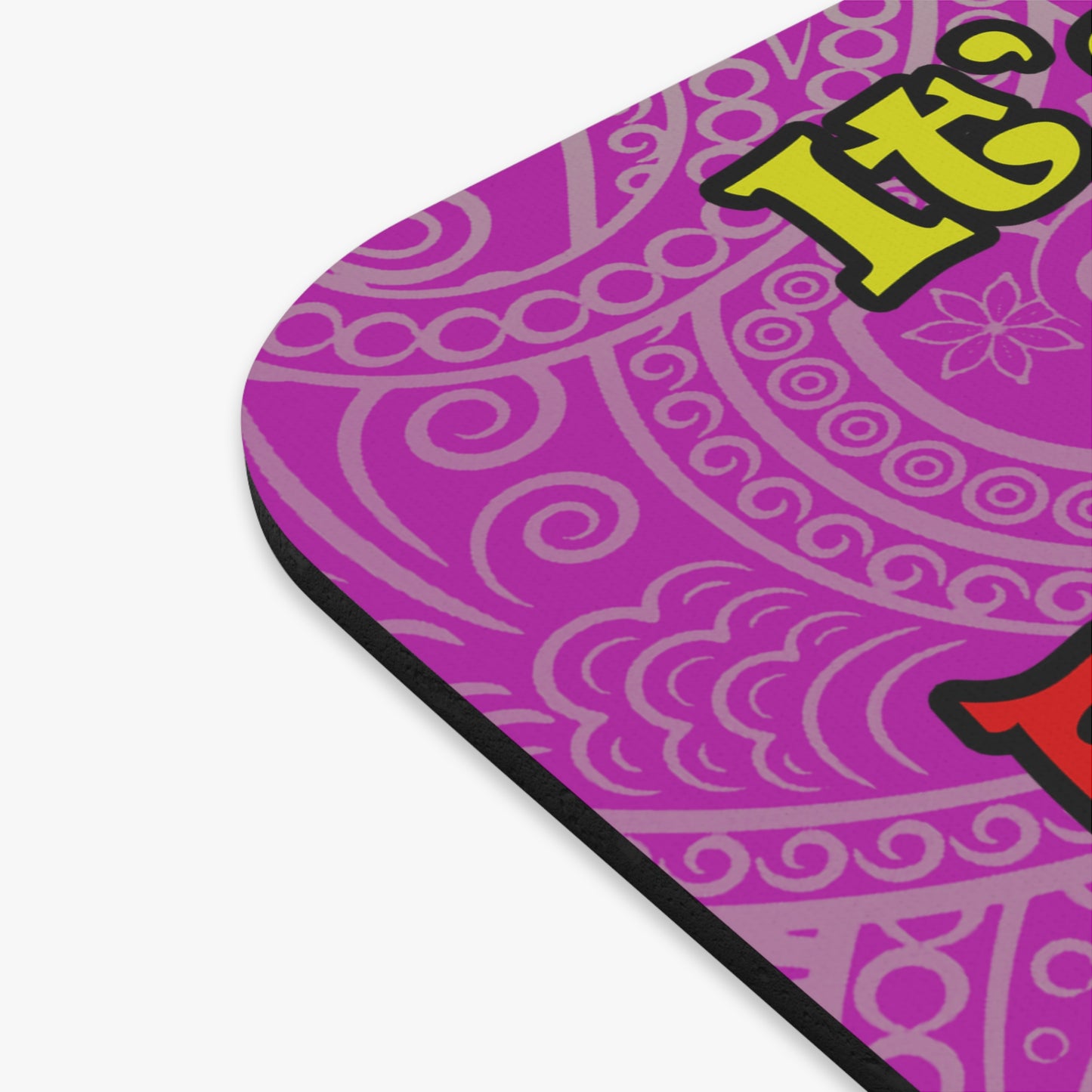 popping like popcorn - Mouse Pad (Rectangle) (pink swirl)