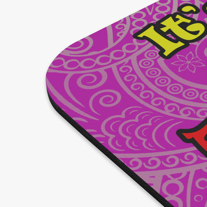 popping like popcorn - Mouse Pad (Rectangle) (pink swirl)