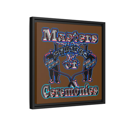 em cee squared - framed canvas art (brown)