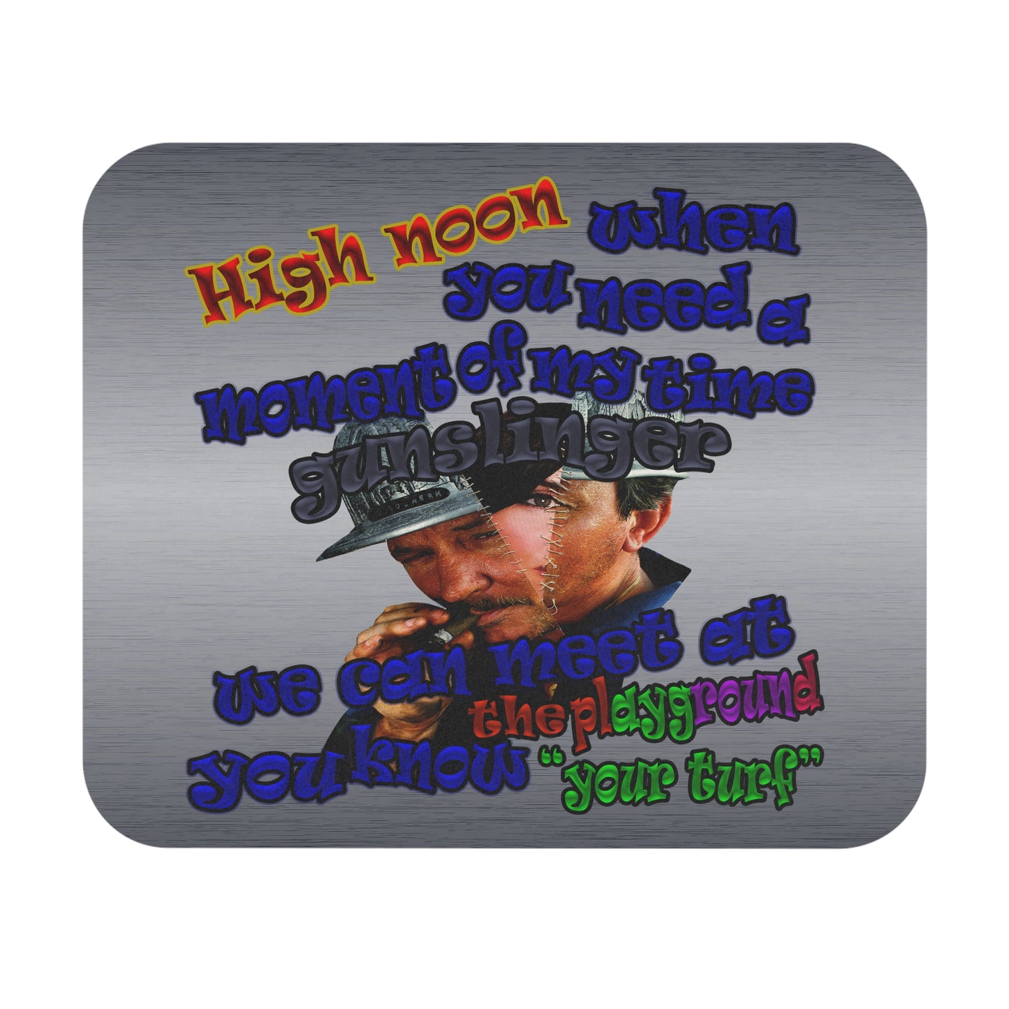 high noon - Mouse Pad (Rectangle) (brushed nickel)
