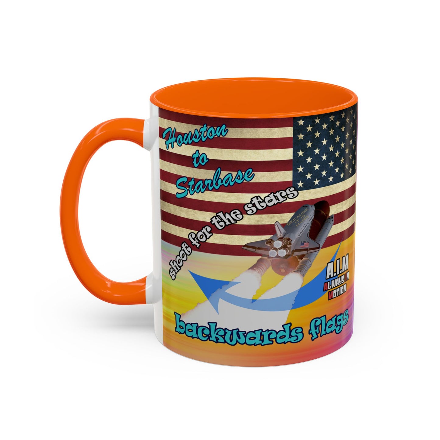 shoot for the stars - Accent Mug (color blur)