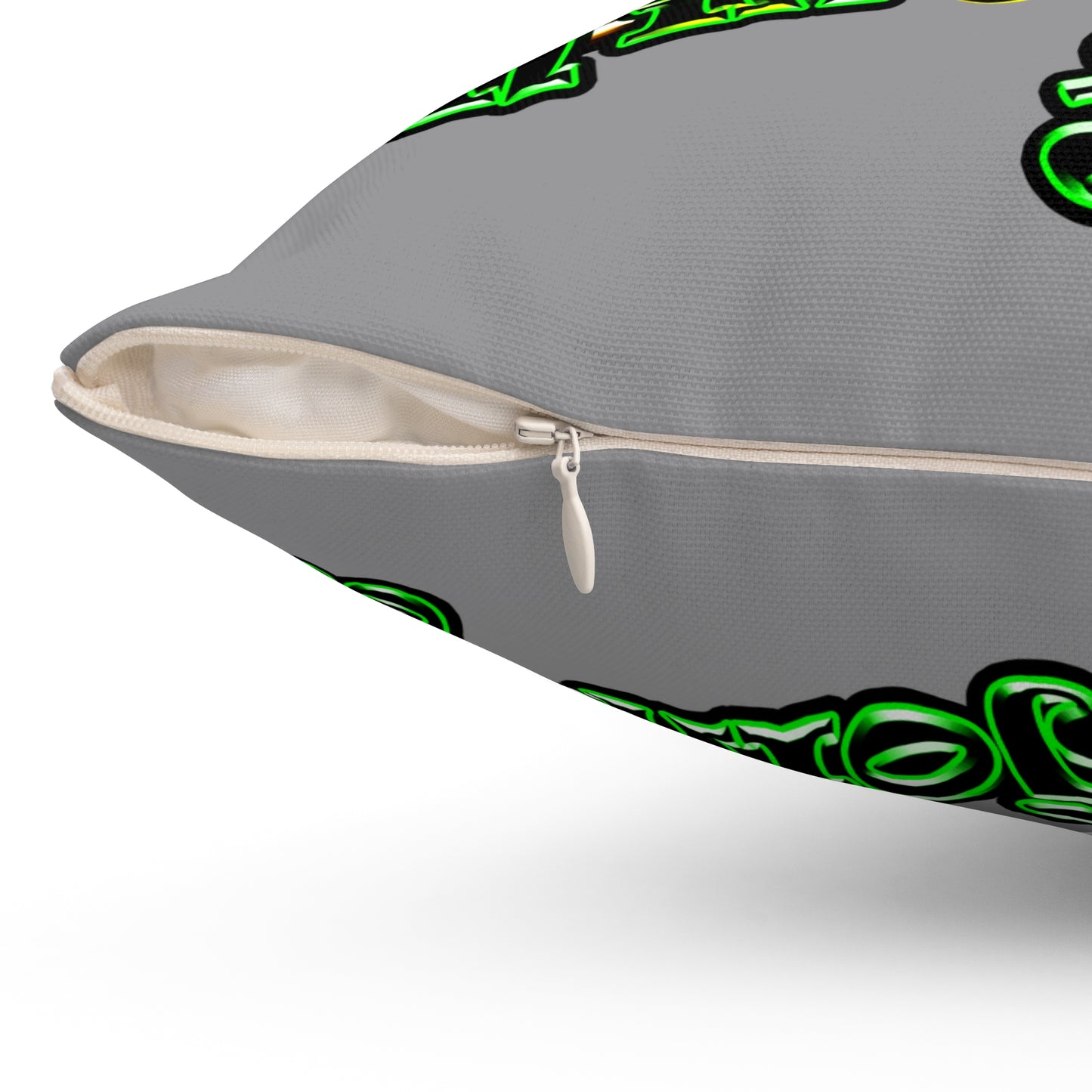 og - Spun Polyester Square Pillow - (grey)