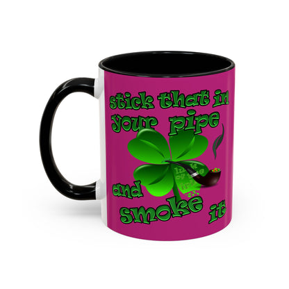 celtics logo - Accent Mug (pink)