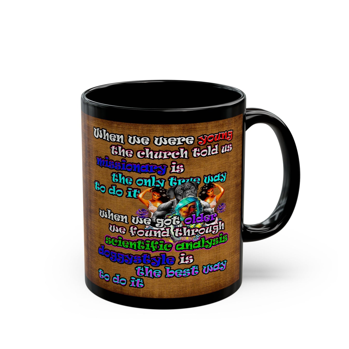 doggystyle - Black Mug (brown papyrus)