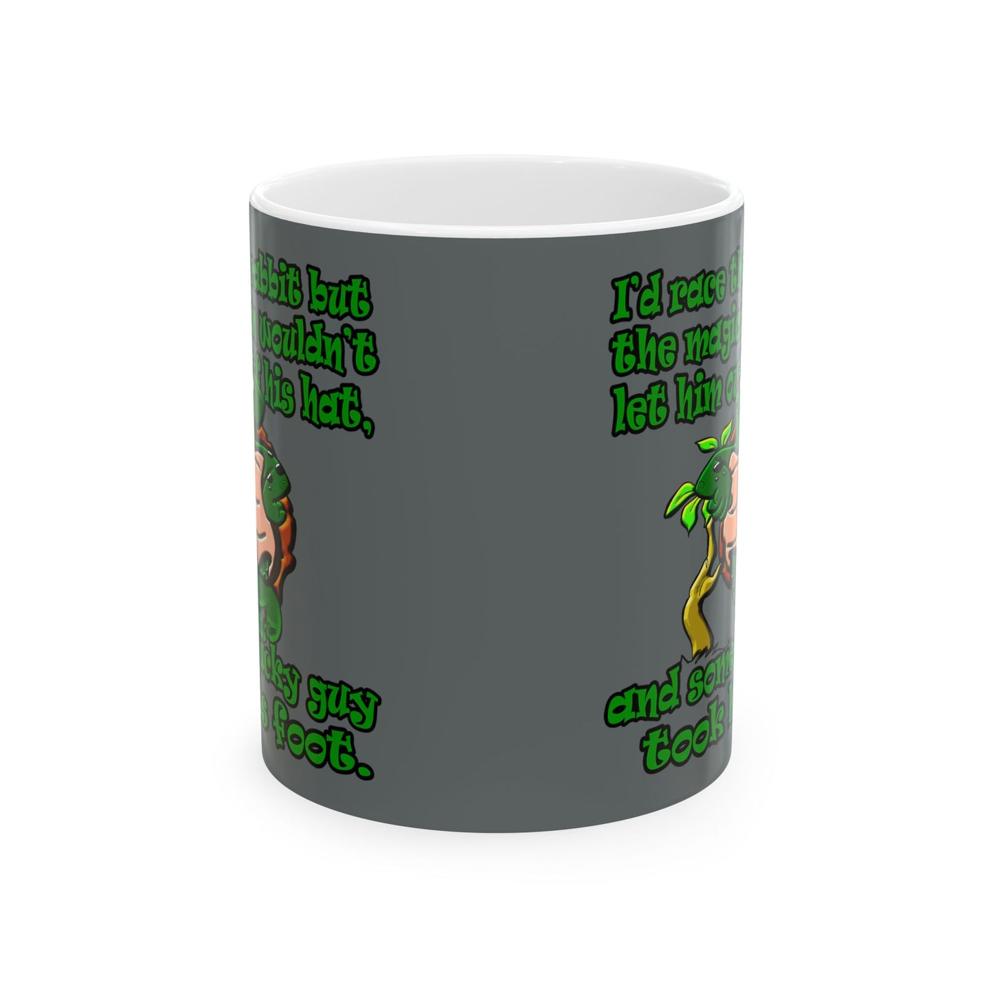 turtle race - White Mug (dark grey)