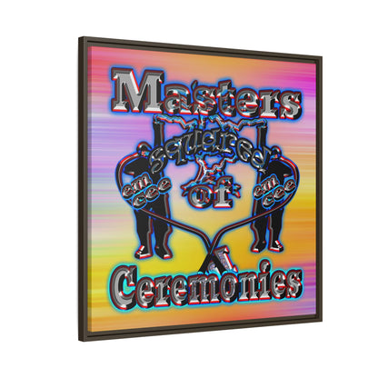 em cee squared - framed canvas art (color blur)